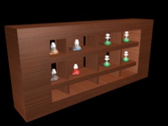 Medium shot of libuary shelf of potions